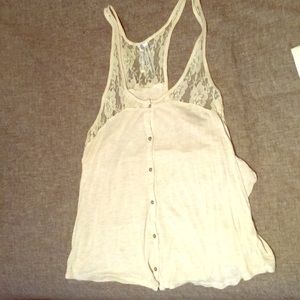 O’Neil ruffle/lace tank